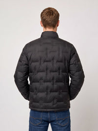 Back of #Black Heated White Duck Down Jacket