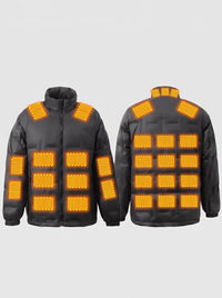 29 area #Black Heated White Duck Down Jacket