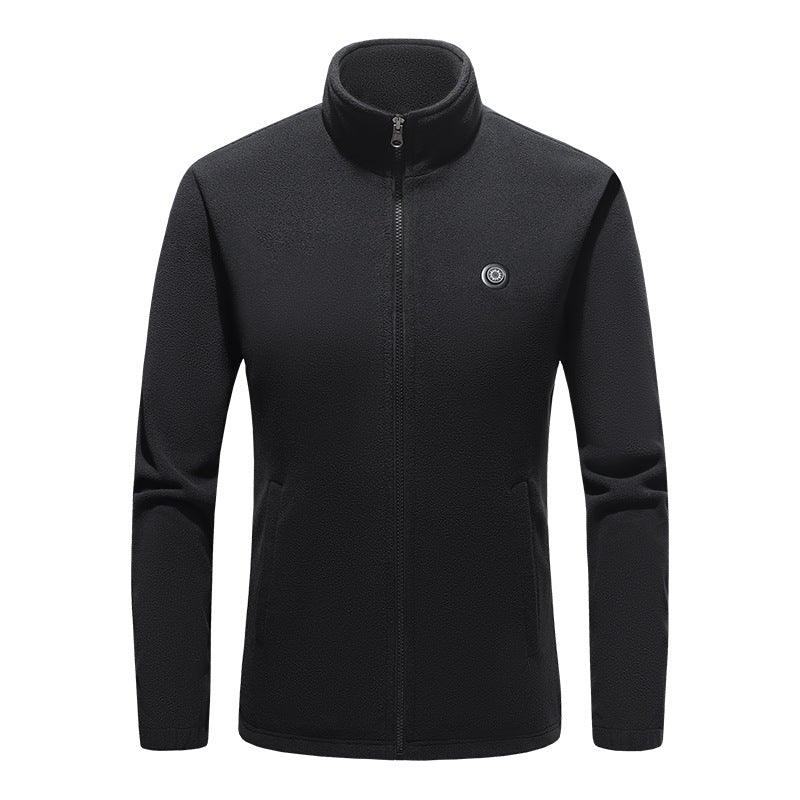 Black Heated Fleece Jacket ANNIOU