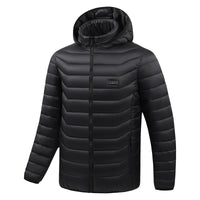 black Quilted Heated Jacket