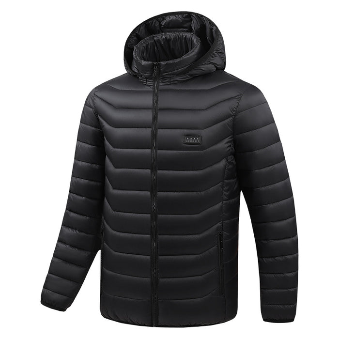 black Quilted Heated Jacket