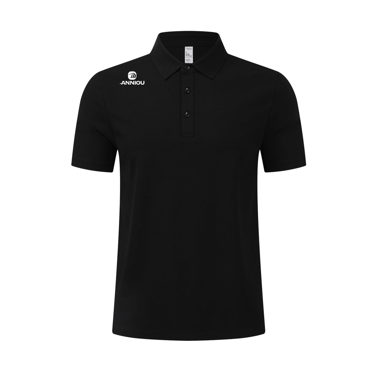 Men's Black Golf Polo Shirt UPF 50+