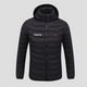 black puffer Single Button Heated Down Jacket
