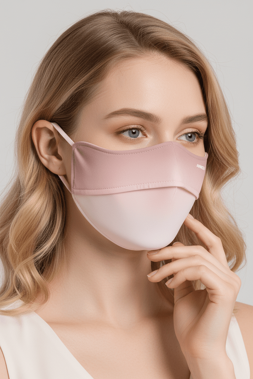 Light Pink Sun Protection Face Mask