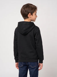 Back of Boys #Black Heated Zip Up Hoodie