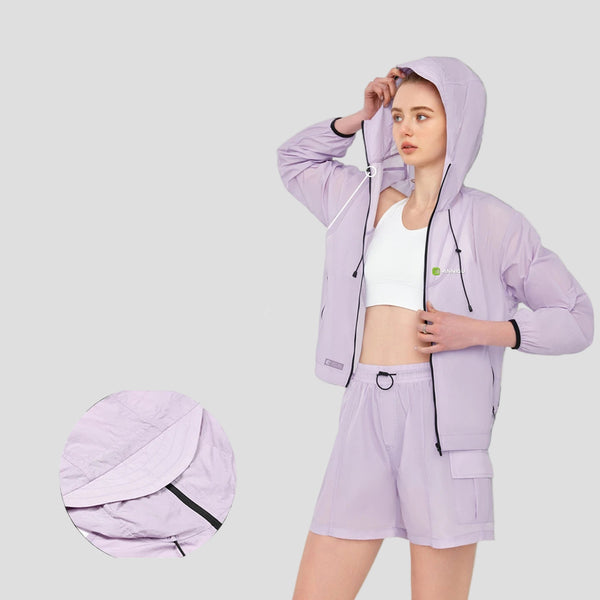 Light Purple UV Breathable Training Jacket by Anniou
