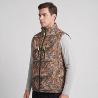 #Camouflage Rear of Heated Vest side view