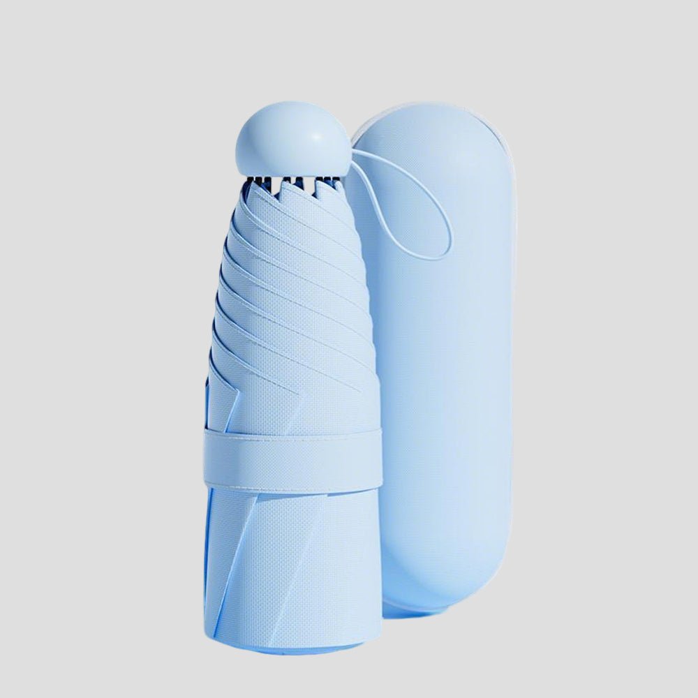 Sun Protective Light Blue Capsule UV Umbrella UPF 50_