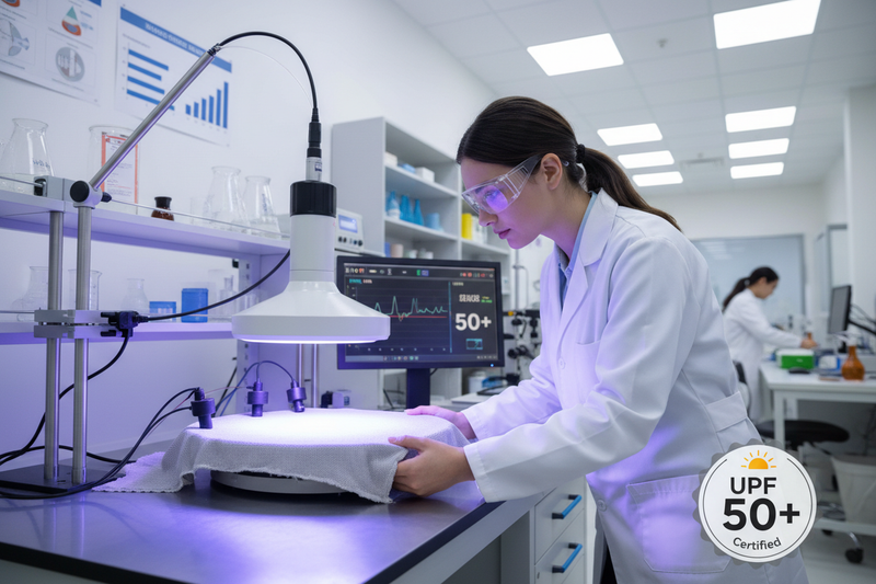 Certified UPF 50+​ clothing test