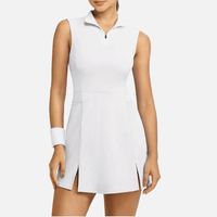 white collared one piece tennis dress