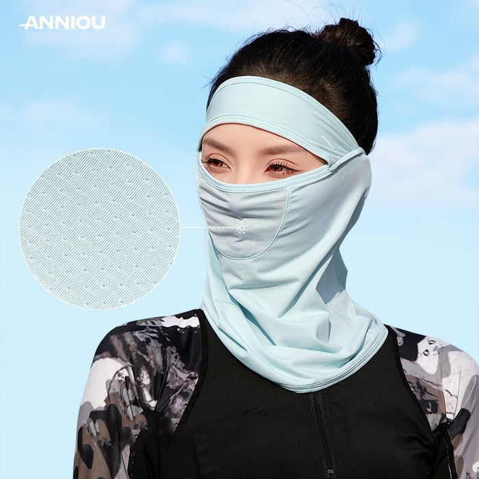 light blue womens neck gaiter