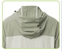 Mocha UPF 100 Hood on a jacket