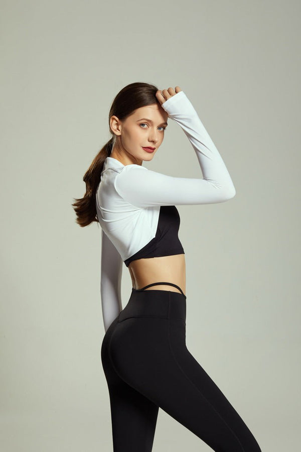Women's White Cropped Sports Bolero