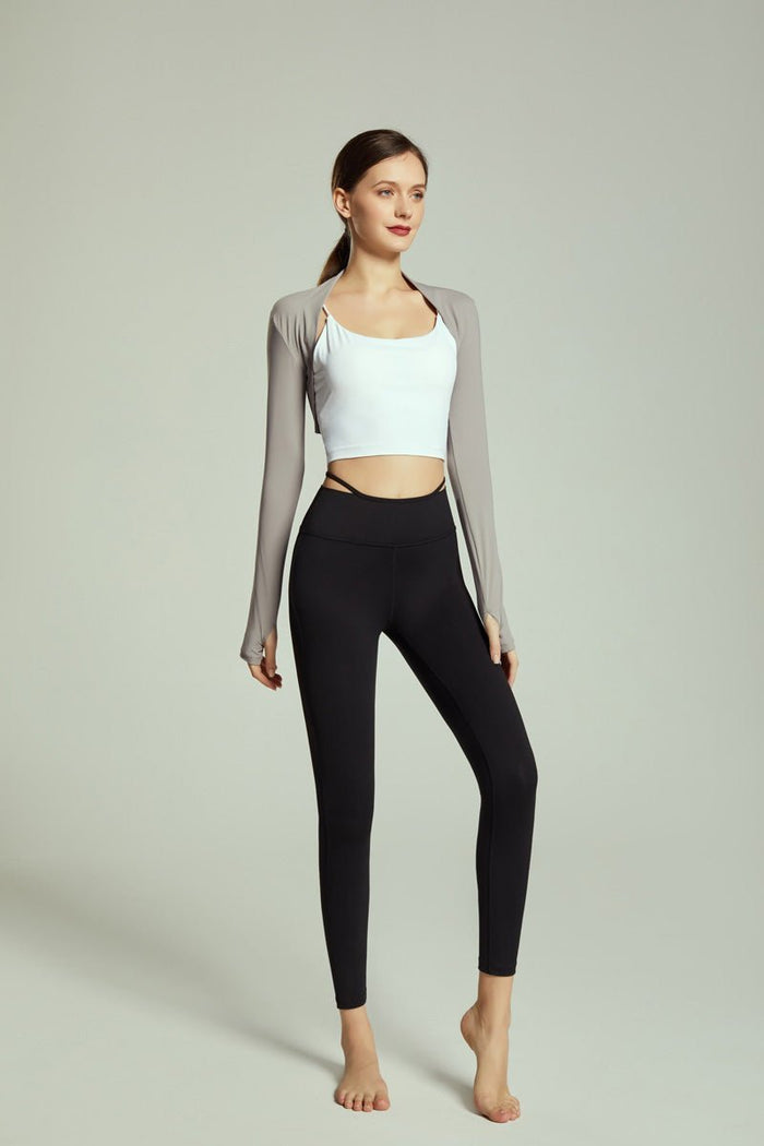 Women's gray Cropped Sports Bolero
