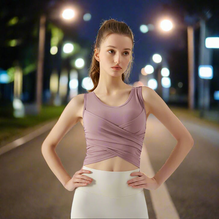 Cross Pleated Tank Top UPF 50+ - Sun Protection Clothing