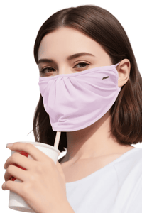 pink Drape Sun Protection Face Mask