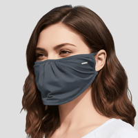 Dark Gray drape sun protection face mask