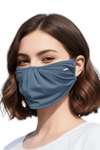 dark blue Drape Sun Protection Face Mask