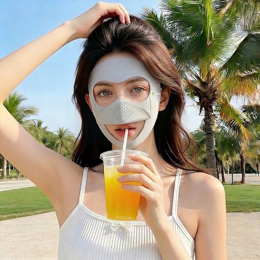 Drinkable Breathable Face Mask in light pink
