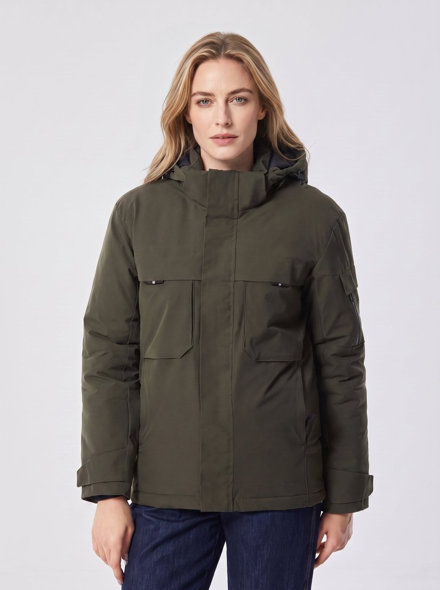 #NavyGreen Heated Softshell Jacket