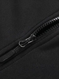 zipper details of #black Heated Zip Up Hoodie