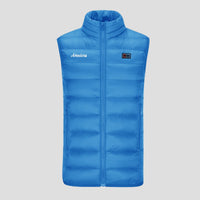 womens blue Dual Switch Heated Gilet by Anniou