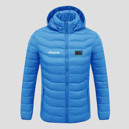 Blue Puffer Duck Down Heated Jacket