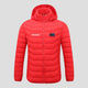 Red Puffer Duck Down Heated Jacket