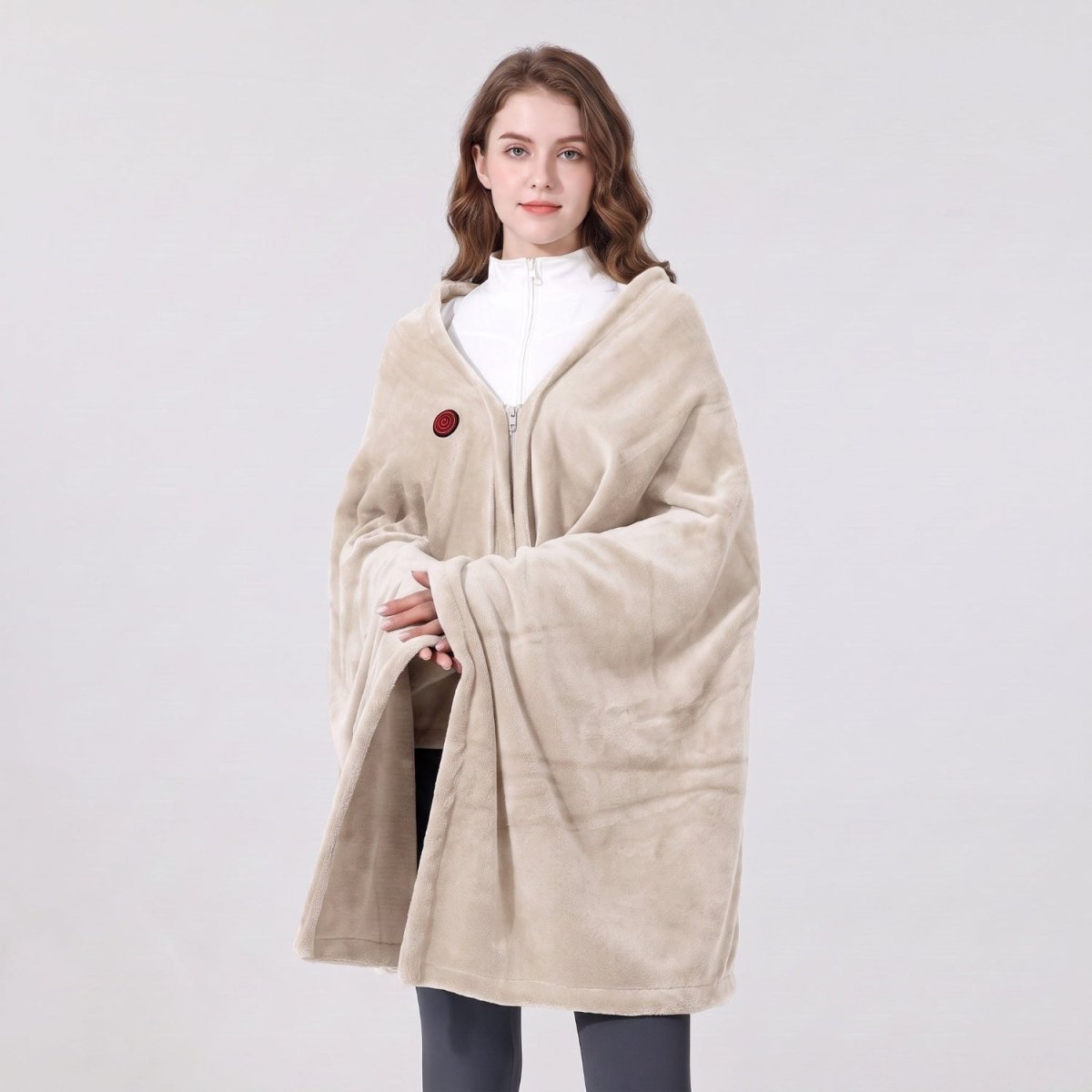 #beige electric heating shawl