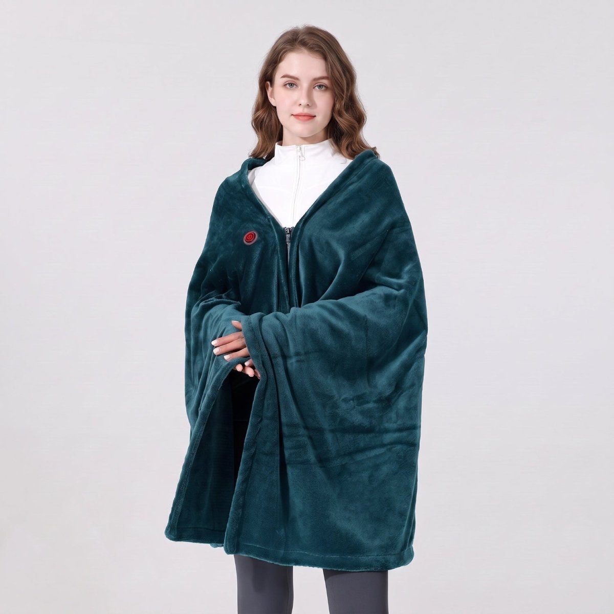 #darkgreen electric heating shawl