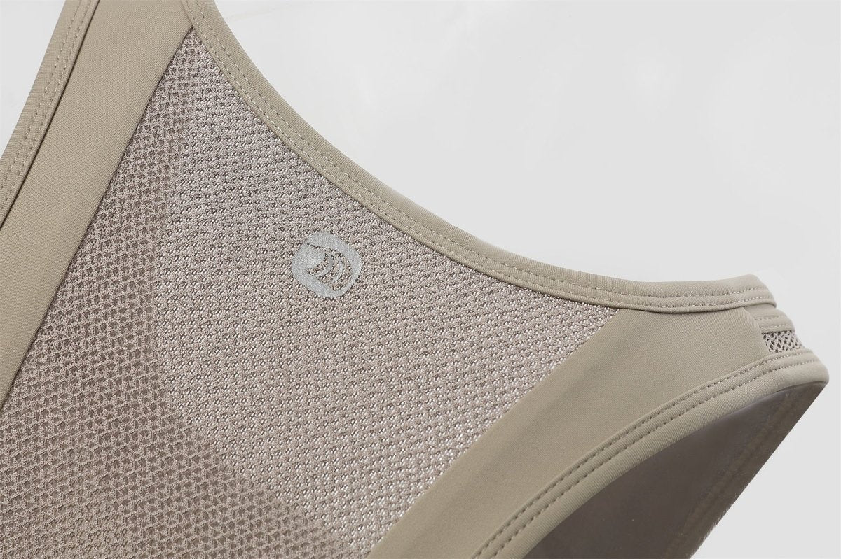 Front Zip Sports Bra Meshwith Anniou logo