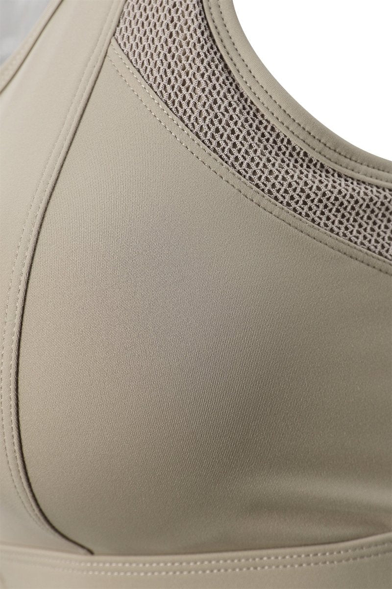 Front Zip Sports Bra Mesh