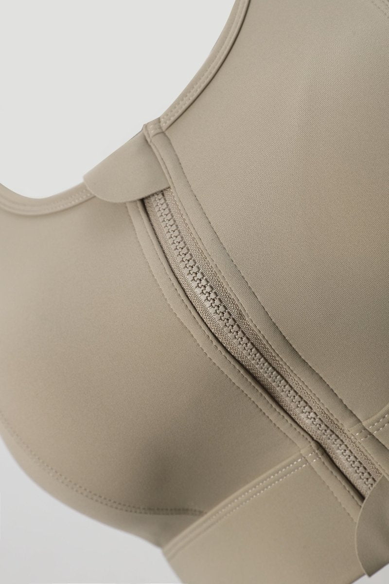 Front Zip Sports Bra details