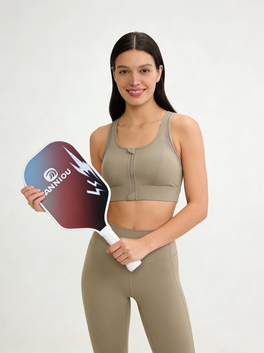 Pickleball Front Zip Sports Bra