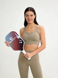 Pickleball Front Zip Sports Bra