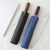 fully automatic wooden umbrella with independent umbrella cover