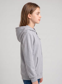 Kids Grey Heated Hoodie Side Profile View