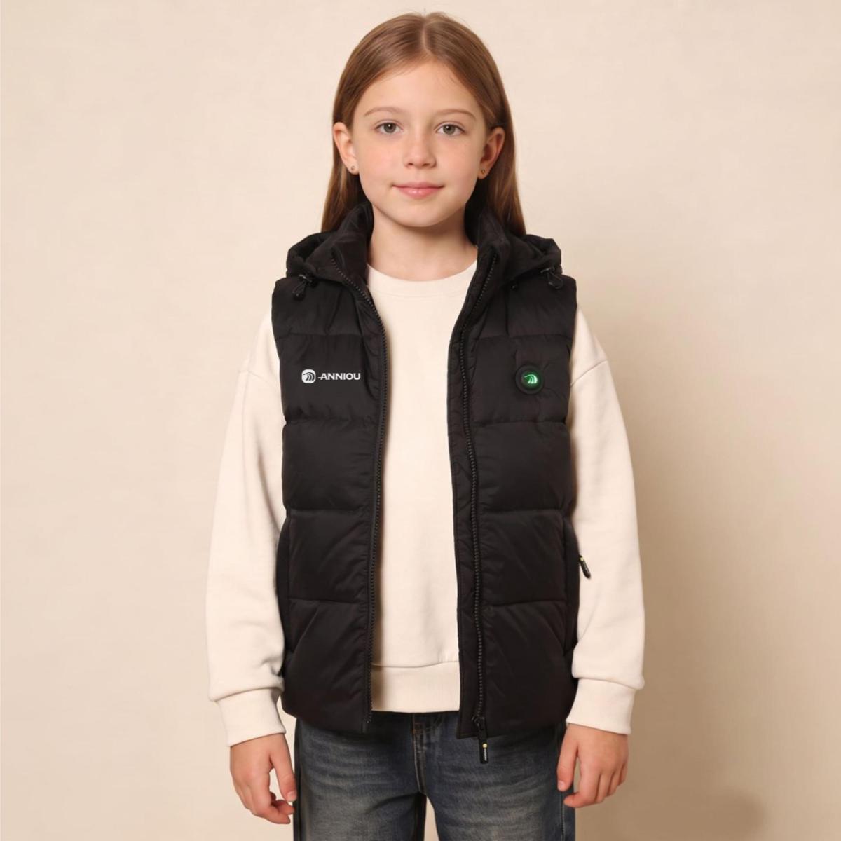 #black Girls Heated Hooded Puffer Vest