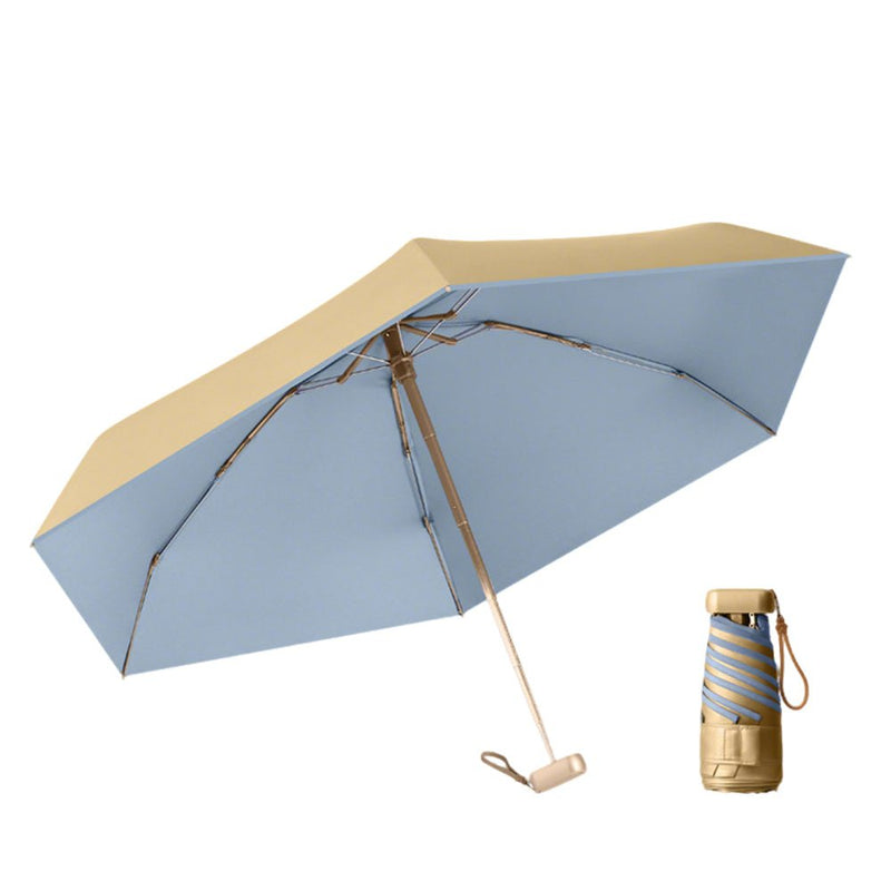 Mini Gold and Gray UPF 50+ Umbrella