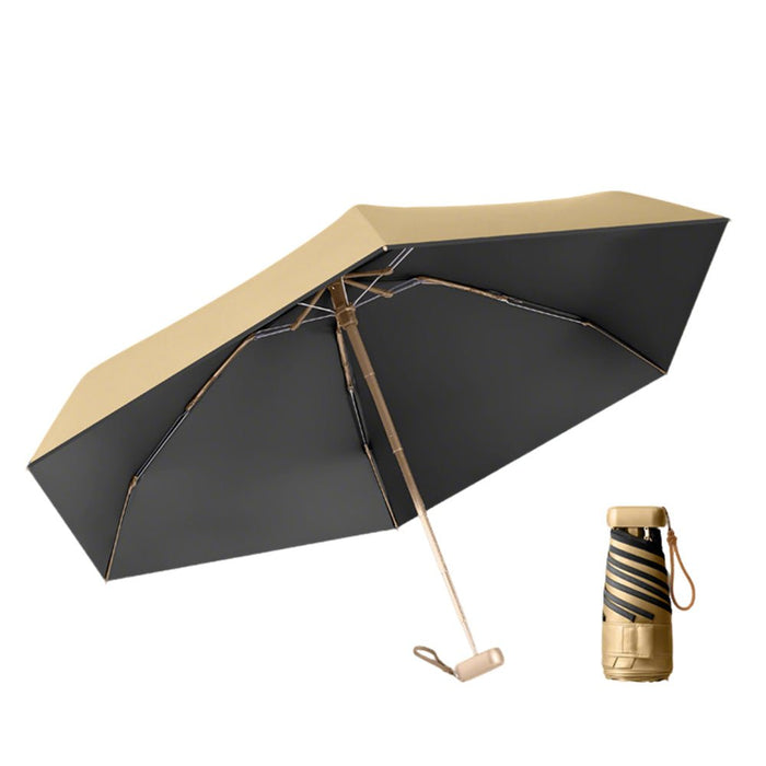 Mini Gold and Black UPF 50+ Umbrella
