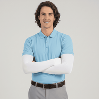 white Golf Arm Sleeves UPF 50+