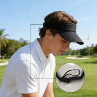 Mens Black Golf Visor UPF 50+
