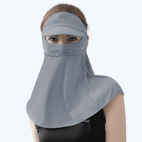 gray UV Sun Visor Face Gaiter