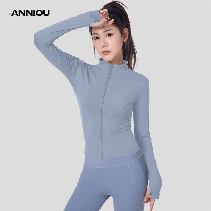 women's gray blue Slim Fit UV UPF50+ Sports Jacket 