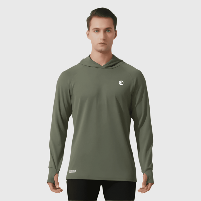 green Hooded UPF 100+ Sports Sweatshirt