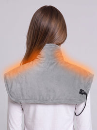 Back of 12V #Grey Heated Car Shawl