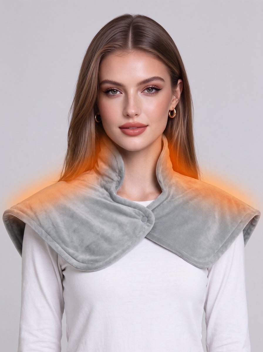 Womens #Grey Heated Car Shawl