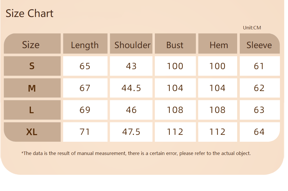 Anniou Men's heated fleece size guide