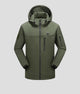 men's green Heated Hooded Softshell Jacket
