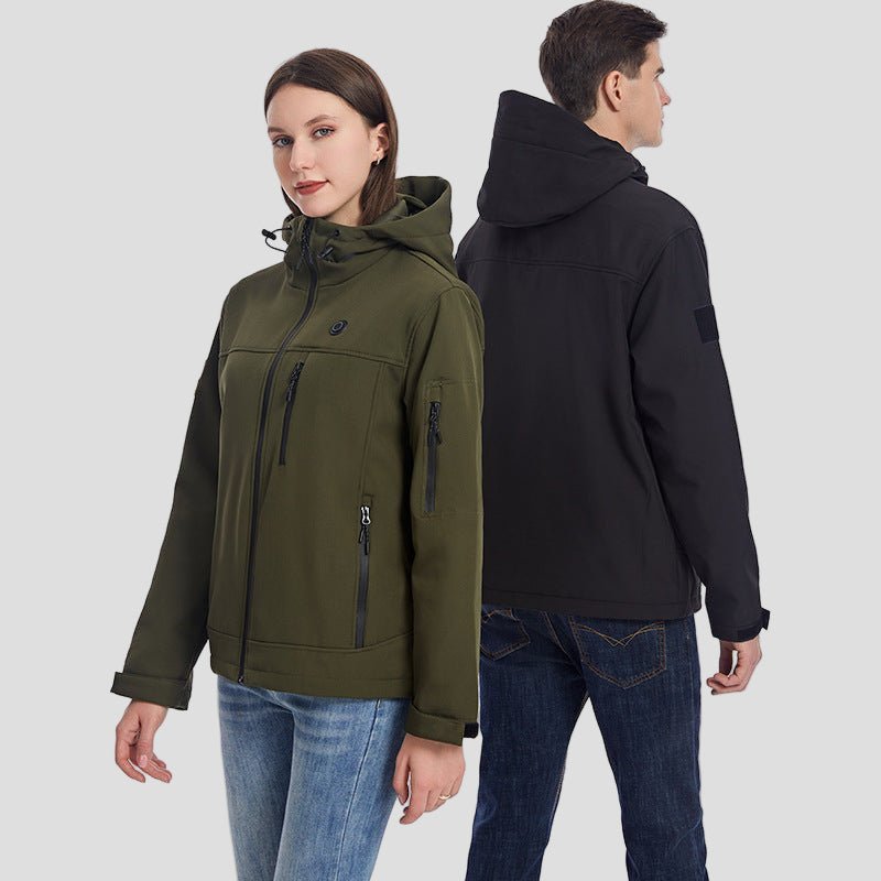 10 Area Heated Hooded Softshell Jacket for men and women